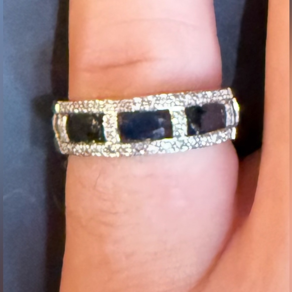 Kay Jewelers Silver Ring with sapphires